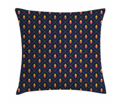 Pine Trees Checkered Pillow Cover