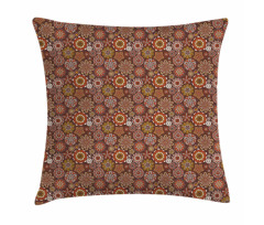 Floral Motifs Flowers Print Pillow Cover