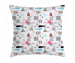 Memphis Cubes Arrows Pillow Cover