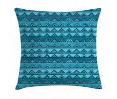 Doodle Style Triangles Pillow Cover