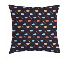 Hand Drawn Retro Image Pillow Cover