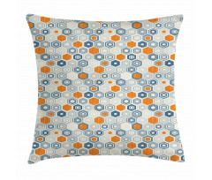 Bullseye Hexagon Motifs Pillow Cover