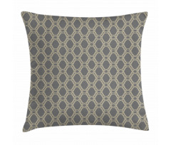 Oval Shapes Stripes Pillow Cover