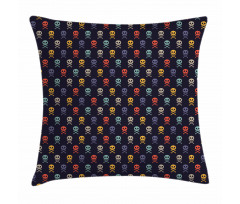 Skulls with Bones Pillow Cover