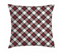 Plaid Motif Rhombuses Pillow Cover