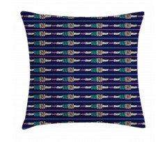 Grunge Doodle Stripes Pillow Cover