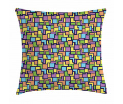 Retro Shapes Pattern Pillow Cover