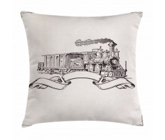 Old School Locomotive Pillow Cover