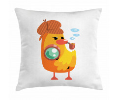 Private Detective Duck Pillow Cover