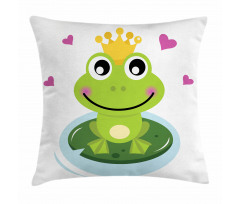 Cartoon Frog Prince Pillow Cover