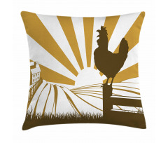 Morning in the Farm Pillow Cover