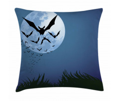 Cloud of Bats Flying Pillow Cover