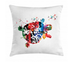 Abstract Turtle Notes Pillow Cover