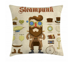 Hipster Gentleman Pillow Cover