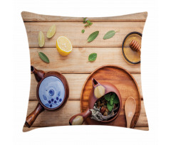 Herbal Pot Rustic Pillow Cover