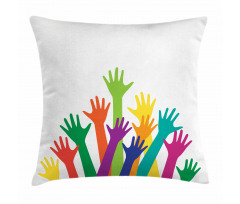 Silhouette of Hands Pillow Cover