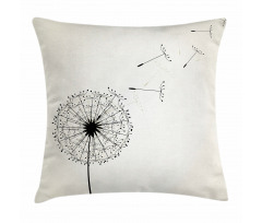 Flying Seeds Flower Pillow Cover