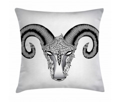 Head of Aries Art Pillow Cover