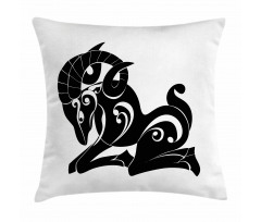 Monochrome Goat Pillow Cover