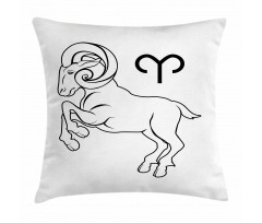 Horned Animal Art Pillow Cover