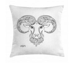 Line Art Floral Tattoo Pillow Cover