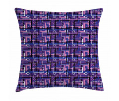 Maze Shapes Circles Pillow Cover