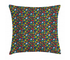 Doodle Leaves Nature Pillow Cover