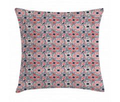 Animal Motifs Circles Pillow Cover