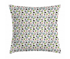 Happy Funny Animals Pillow Cover