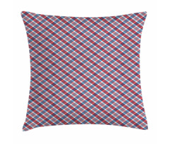 Checkered Diagonal Lines Pillow Cover