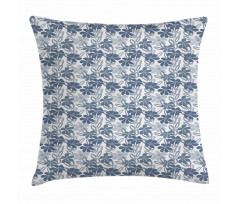 Pastel Colors with Leaves Pillow Cover