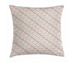 Pastel Toned Triangles Pillow Cover