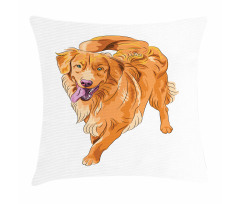 Playful Dog Pillow Cover