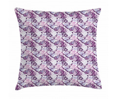 Purple Wings Camo Pillow Cover