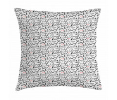 Hand Lettering Cities Pillow Cover