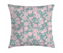 Romantic Pastel Foliage Pillow Cover