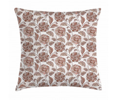 Ornamental Foliage Motif Pillow Cover