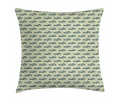 Retro Sports Car Design Pillow Cover