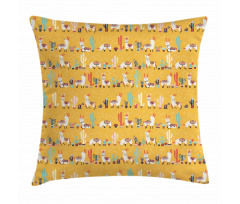 Doodle Animals Ethnic Pillow Cover