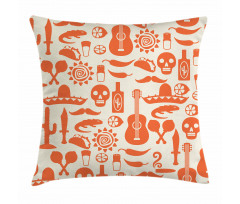 Sombrero Skulls Culture Pillow Cover