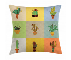 Botanical Cactus Flower Pillow Cover