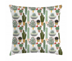 Succulents Flower Pots Pillow Cover