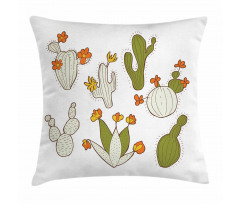 Doodle Cacti Flora Pillow Cover