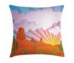 Abstract Desert Sunset Pillow Cover