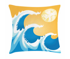 Huge Sea Waves Summer Pillow Cover