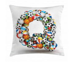 Gaming Balls ABC Font Pillow Cover
