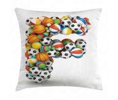 Sports Balls Composition Pillow Cover