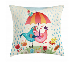 Valentine's Day Birds Pillow Cover