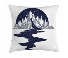 Mountain River Pillow Cover