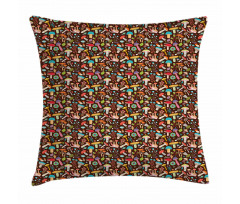Fungus Flowers Leaves Pillow Cover